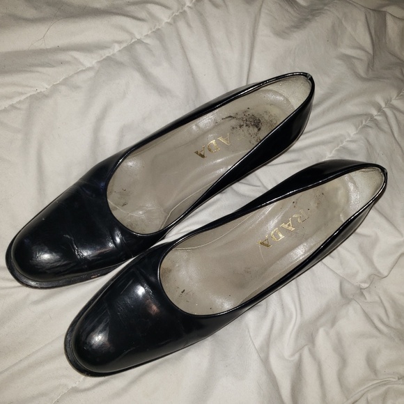 Beautiful Vintage Prada Leather Chunky Heel 7.5 - Picture 7 of 8
